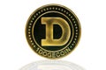 Black version of digital dog coin isolated on a white background Royalty Free Stock Photo
