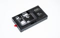Black VHSC video cassette adapter Royalty Free Stock Photo