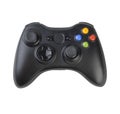 Black video game controller isolated over white background Royalty Free Stock Photo