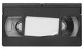 Black videotape with blank label Royalty Free Stock Photo
