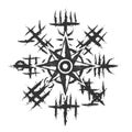 Windrose grunge viking symbol