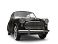 Black vintage compact car - closeup shot Royalty Free Stock Photo