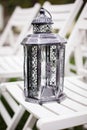 Black vintage iron decorative lantern Royalty Free Stock Photo