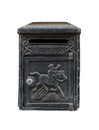 Black Vintage Letterbox on white Royalty Free Stock Photo