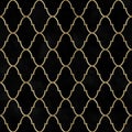 Black vintage decorative velvet watercolor moroccan seamless pattern