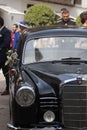 Black vintage Mercedez Car for wedding Royalty Free Stock Photo