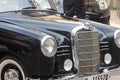 Black vintage Mercedez Car for wedding