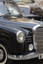 Black vintage Mercedez Car for wedding Royalty Free Stock Photo