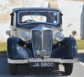 Black vintage old car at show Royalty Free Stock Photo