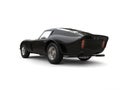 Black vintage race car - rear side view Royalty Free Stock Photo