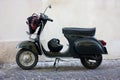 Black vintage scooter Royalty Free Stock Photo