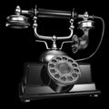 Black vintage telephone