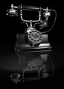 Black vintage telephone