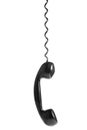 Black vintage telephone handset Royalty Free Stock Photo