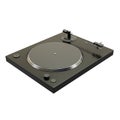 Black vinyl player dj turntable isolated on white background Royalty Free Stock Photo