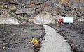 Black volcanic beach Royalty Free Stock Photo