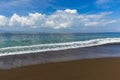 Black volcanic sand beach in Bali Island Indonesia Royalty Free Stock Photo
