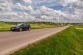 Black Volkswagen Golf on the road, Gagauzja, Republic of Moldova