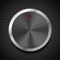 Black Volume Button Knob, Vector Illustration. Royalty Free Stock Photo