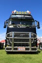 Black Volvo FH16 660 Truck with Bull Bar in a Show