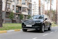 Black Volvo XC90 in the street Royalty Free Stock Photo