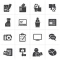 Black Voting and elections icons