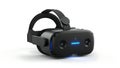 Black VR headset isolated on white background virtual reality te Royalty Free Stock Photo
