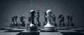 Black vs wihte chess pawn background Royalty Free Stock Photo