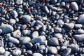 Black vulcanic stones on a black sand beach as a background, El Golfo, Lanzarote, Canary Islands, Spain Royalty Free Stock Photo