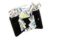 Black Wallet Filled With Coupons Isolated On White Royalty Free Stock Photo