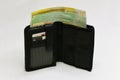 Euro money wallet. isolated Royalty Free Stock Photo