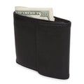 Black wallet with the pack of dollars Royalty Free Stock Photo