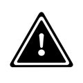 black warning sign exclamation danger, mark sign