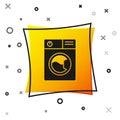 Black Washer icon isolated on white background. Washing machine icon. Clothes washer - laundry machine. Home appliance Royalty Free Stock Photo