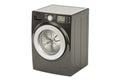 Black washing machine, 3D rendering