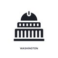 black washington isolated vector icon. simple element illustration from united states concept vector icons. washington editable Royalty Free Stock Photo