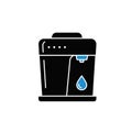 Black Water Dispenser Icon Blue Water Drop water filter Royalty Free Stock Photo