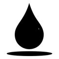 Black Water Drop Icon Royalty Free Stock Photo