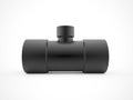 Black water pipe rendered Royalty Free Stock Photo