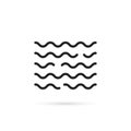 Black water wave icon Royalty Free Stock Photo