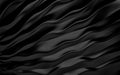 Black wavy background color splash, elegant classy design. 3d render