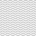 Black Wavy Line Seamless Pattern