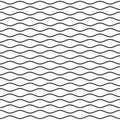 Black Wavy Line Seamless Pattern Royalty Free Stock Photo