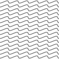 Black Wavy Line Seamless Pattern