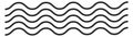 Black wavy lines. Philatelic stamp. Postal symbol Royalty Free Stock Photo