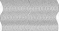 Black wavy lines texture. Monochrome lines vector illustration. Isolated on white graphic elements. Royalty Free Stock Photo