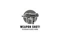 The black weapon or gun logo design template