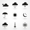 Black weather icons