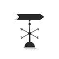 Black weather vane icon