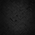 Black weave bamboo pattern, woven rattan mat texture for background and design art work Royalty Free Stock Photo